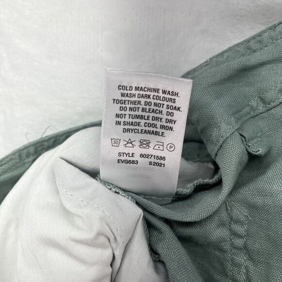 Trenery Linen Shorts Mens 40 Green Chino Lightweight Outdoor Coastal Beachy - Picture 7 of 10